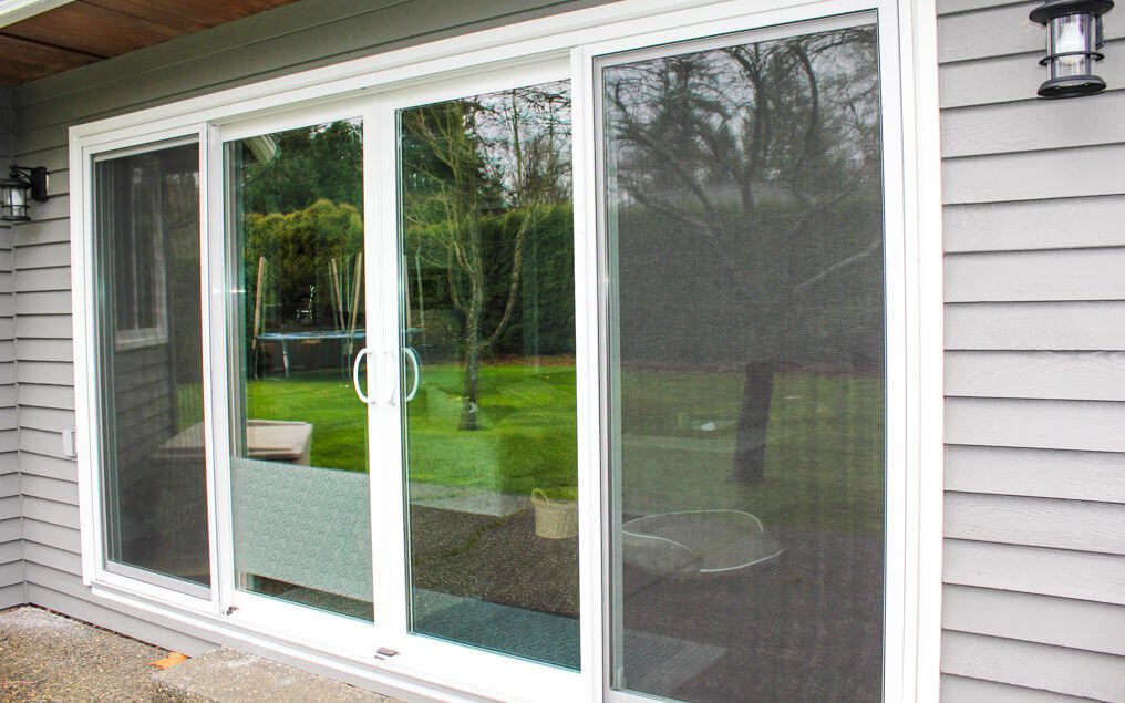 4 panel sliding patio door with screens