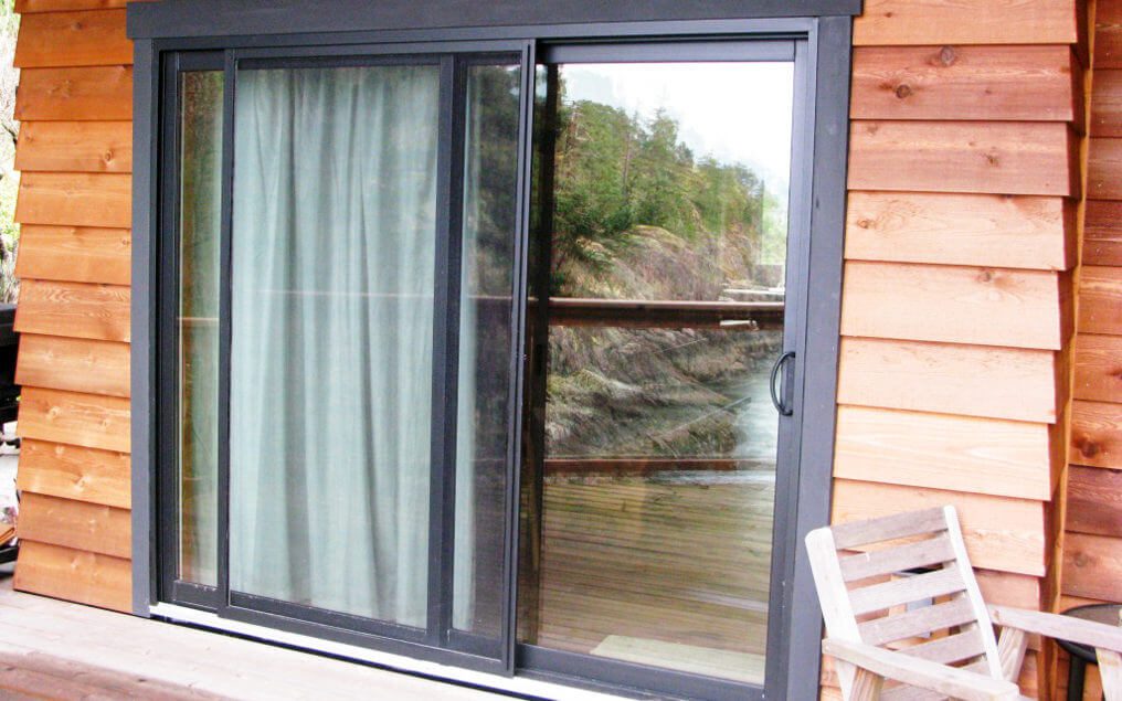 2 panel black energy efficient replacement sliding patio door vinyl