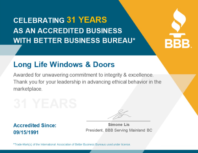 BBB accreditation